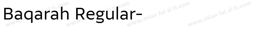 Baqarah Regular字体转换